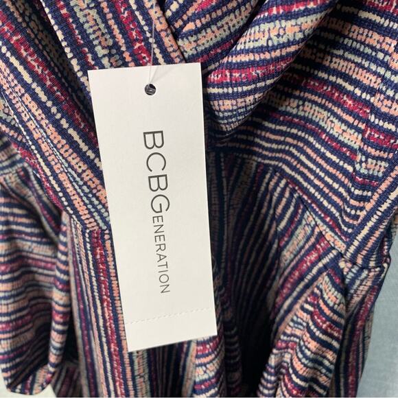 BCBGeneration striped pocket halter jumpsuit pantsuit size XS - Picture 7 of 7